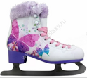 Коньки фигурные (35р.) цв.белый,многоцвет с искусств.мехом ST-2305 (00113)
